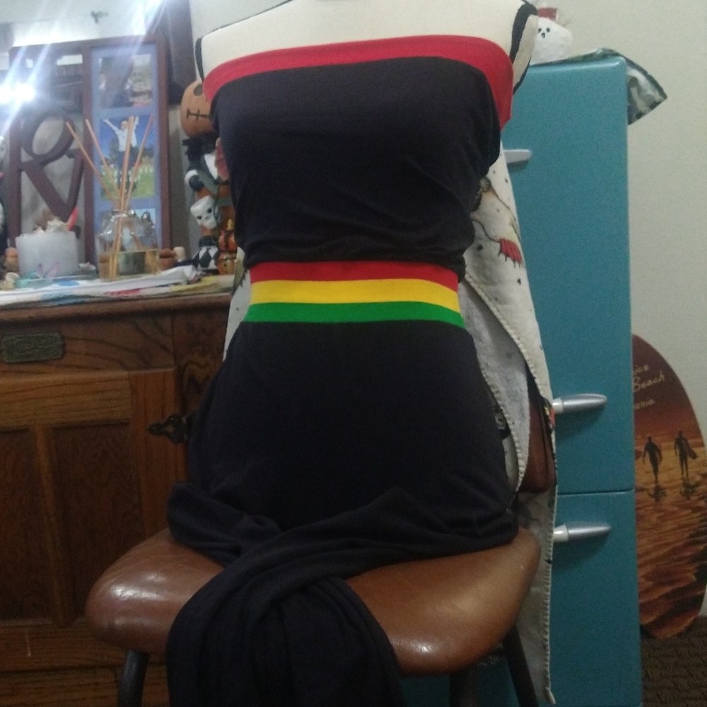 Rasta Strapless Jumpsuit